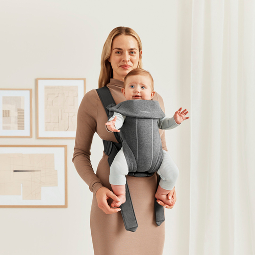 BabyBjörn Mini Bärsele 3D Jersey, Mörkgrå
