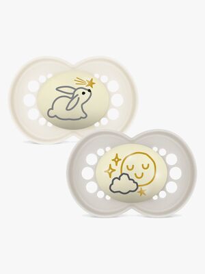 MAM Orginal Night Nappar Silikon 2-Pack 6-16m, Neutral