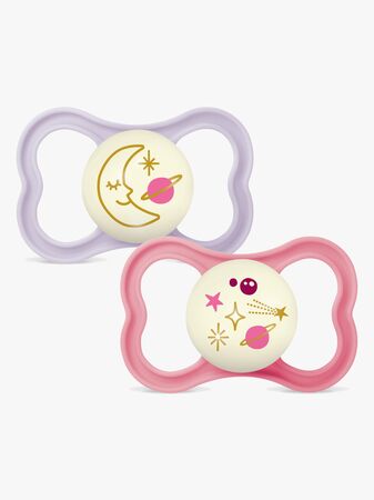 MAM Air Night Silikon Nappar 6-16m, Rosa