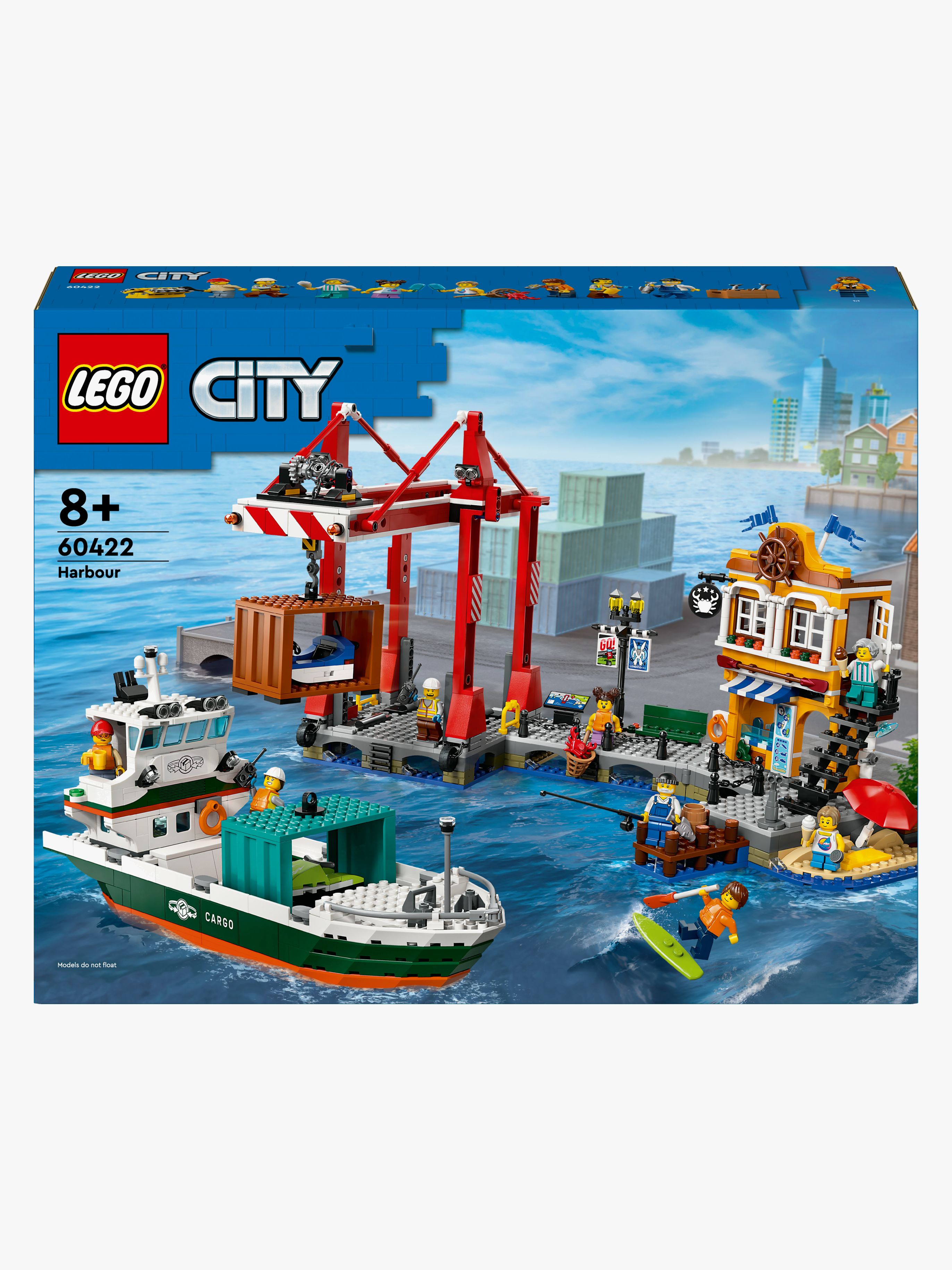 LEGO City 60422 Kusthamn med lastfartyg