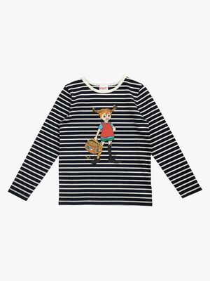 Pippi Langstrømpe x Martinex Fyldig Pippi T-shirt, Mørkeblå