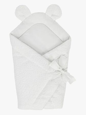 MeowBaby Boucle Swaddler, White