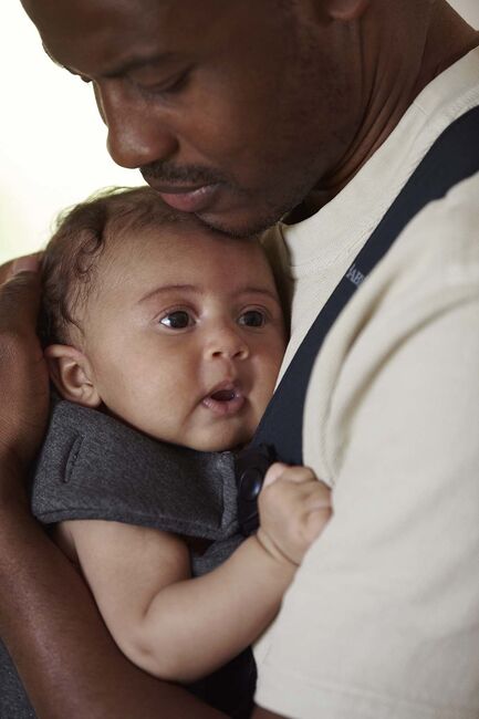 BabyBjörn Mini Bärsele 3D Jersey, Svartgrå