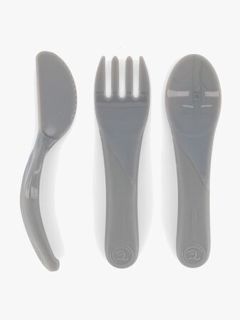 Twistshake Äta Själv Bestick, Grå