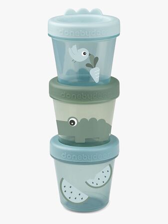 Done By Deer Croco Snackslådor 3-pack, Grön