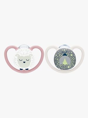 NUK Perfect Match Air Night Napp 2-Pack Stl 1, Sheep