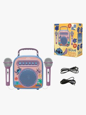 Disney Stitch Karaokehøyttaler Med 2 Mikrofoner