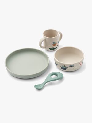 LIEWOOD Vivi  Mönstrat Matset Silikon, Sailing/Sandy