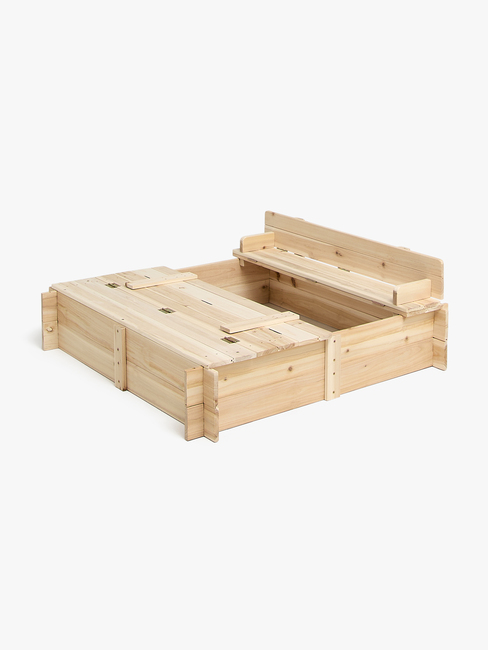 Woodlii Sandlåda med Lock & Bänk