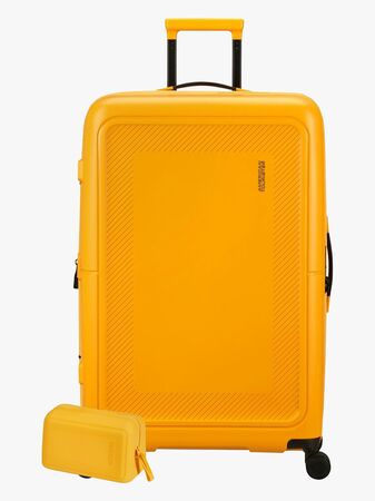 American Tourister Dashpop Resväska 104-121L & Necessär POP, Golden Yellow