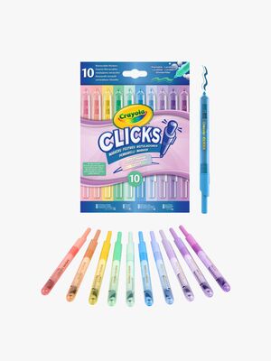 Crayola Clicks Retractable Markers 10-Pack, Pastell
