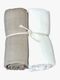 Mini Dreams Muslinfilt 2-pack, Vit/Sand