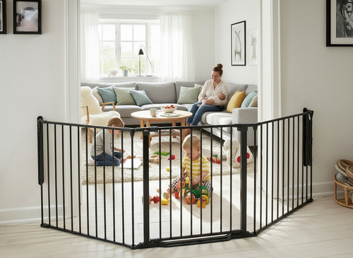 BabyDan Flex StepFree XXL Skruvgrind, Svart