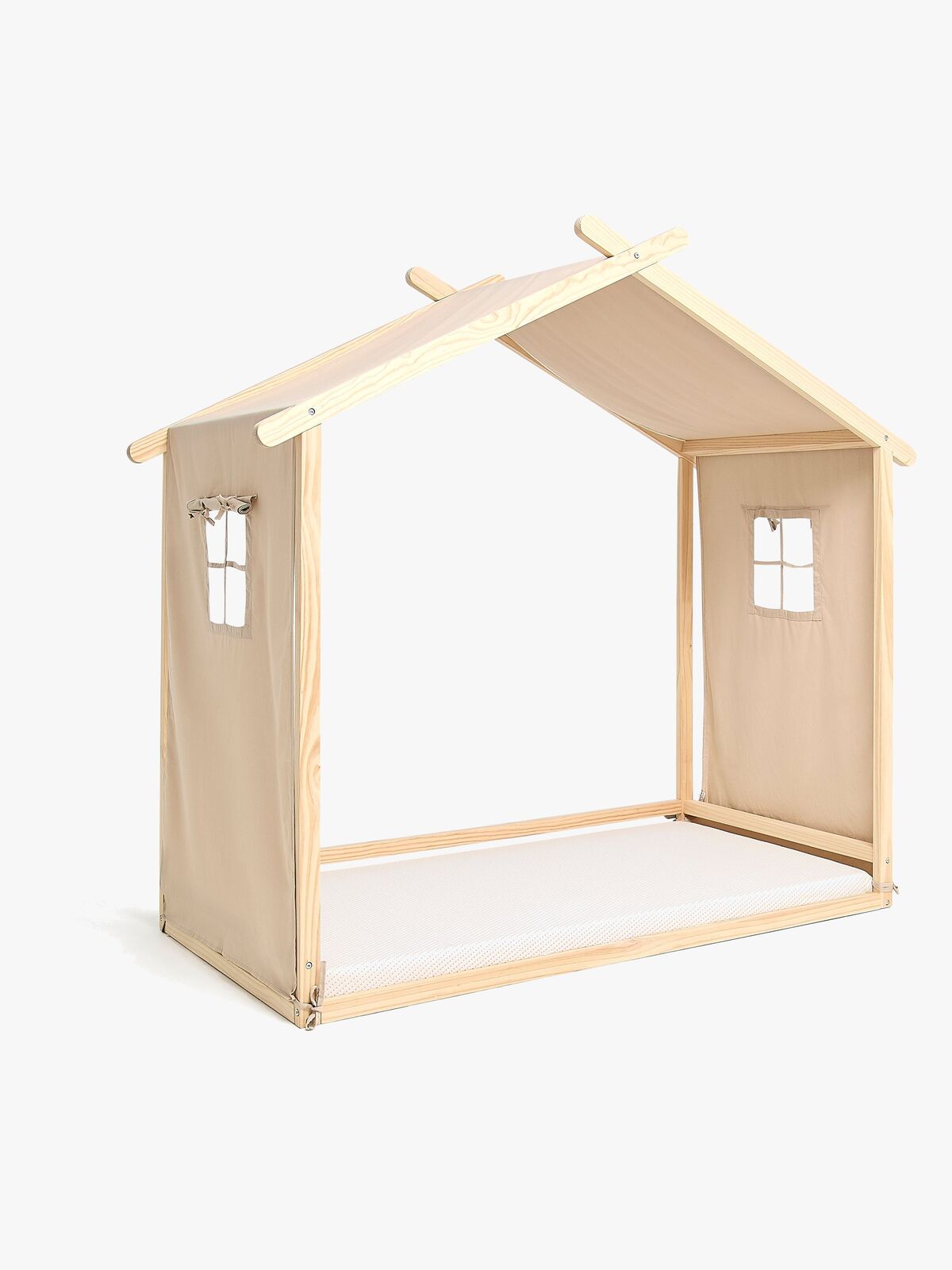 Minitude LEVI Hussäng, Natur + BabyMatex Madrass Softi Plus 70x140