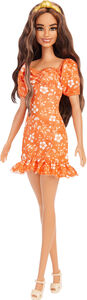 Barbie Fashionista Docka Blommig, Vit/orange