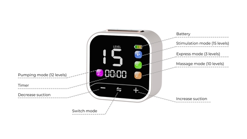 Beemoo CARE Wearable Flow Elektrisk Bröstpump Dubbel, Beige
