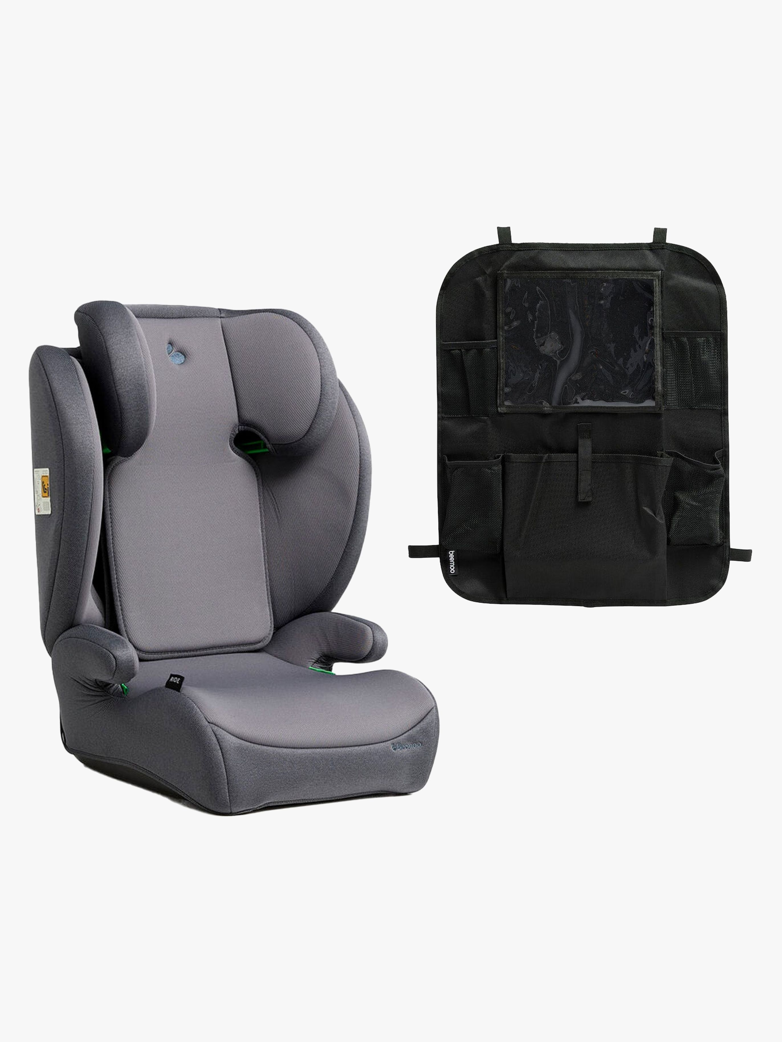 Beemoo Ride i-Size Bältesstol inkl. Beemoo Smart Organizer, Mineral grey