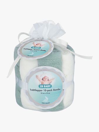 2B Baby Tvättlappar Bambu 10-pack, Grön