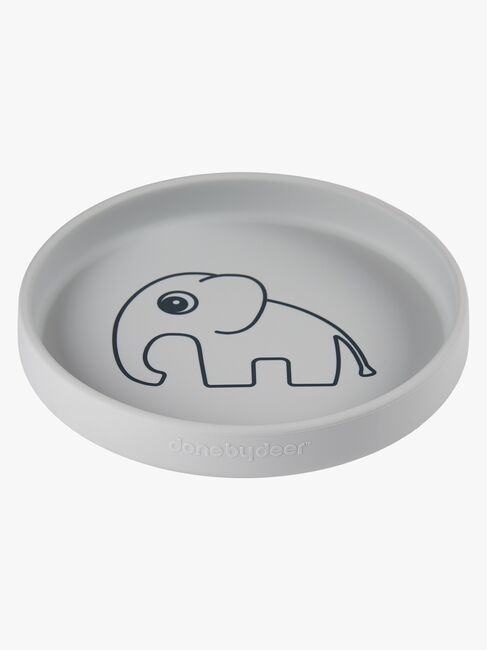 Done By Deer Silikontallrik Elphee, Grey