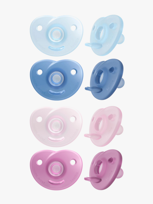 Philips Avent Soothie Napp 0–6m 2-Pack, Rosa/Blå Blandad