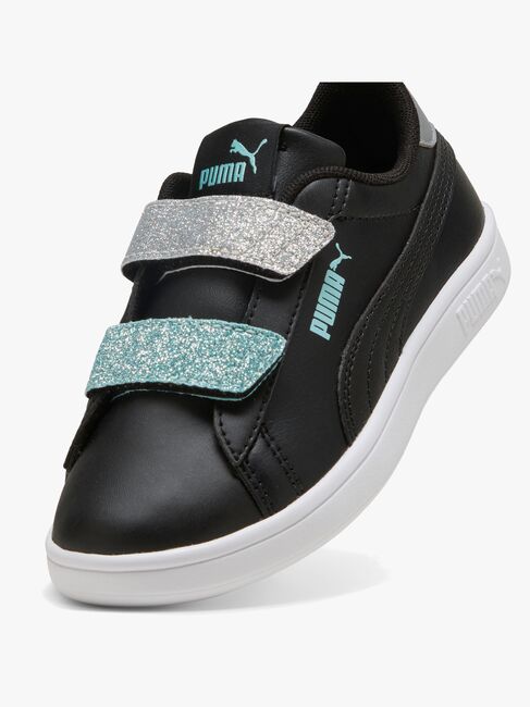 Puma Smash 3.0 Glitter Velcro V PS Sneakers, Svart