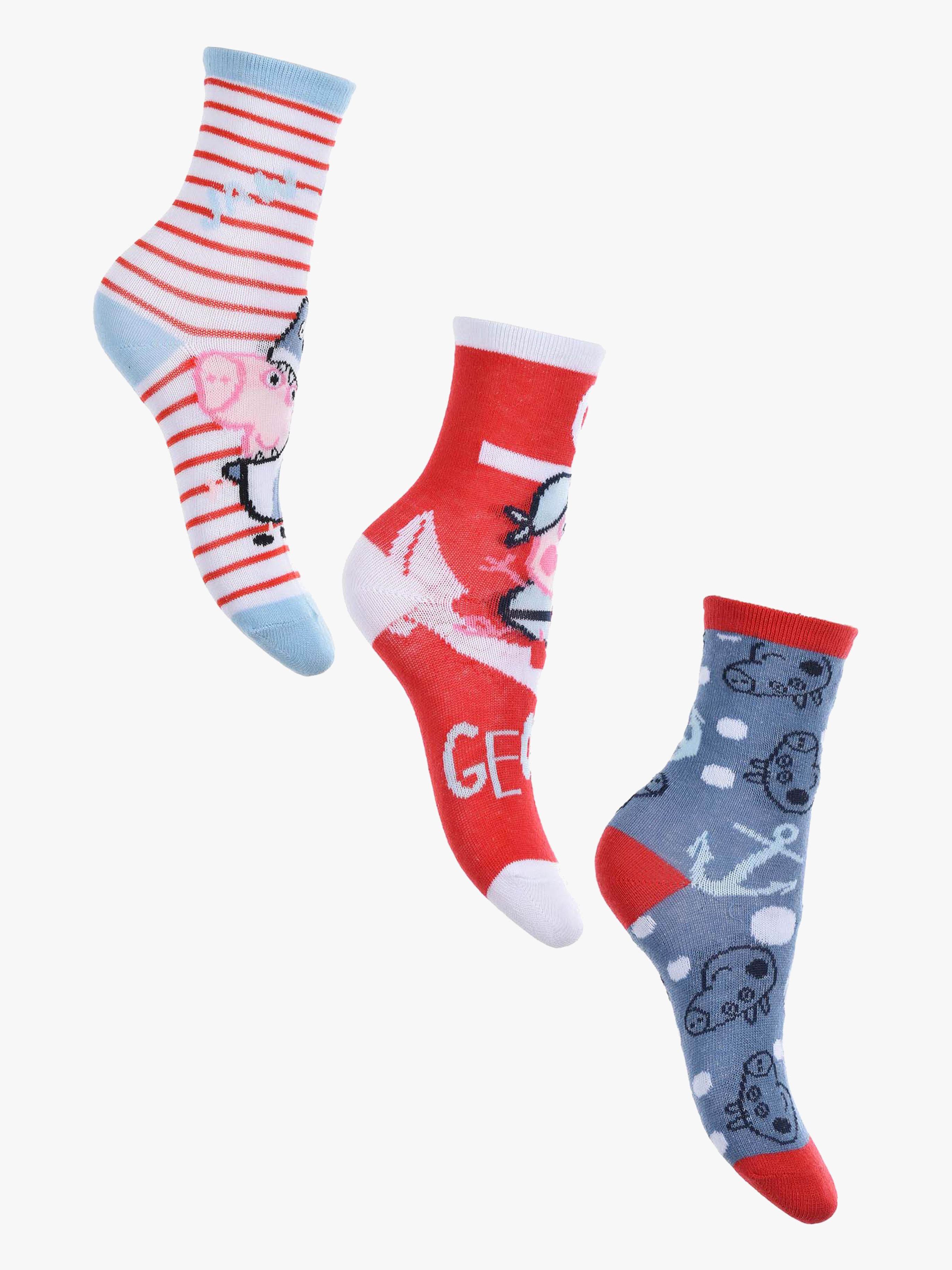 Greta Gris Strumpor 3-pack Red/Blue/White 23-26