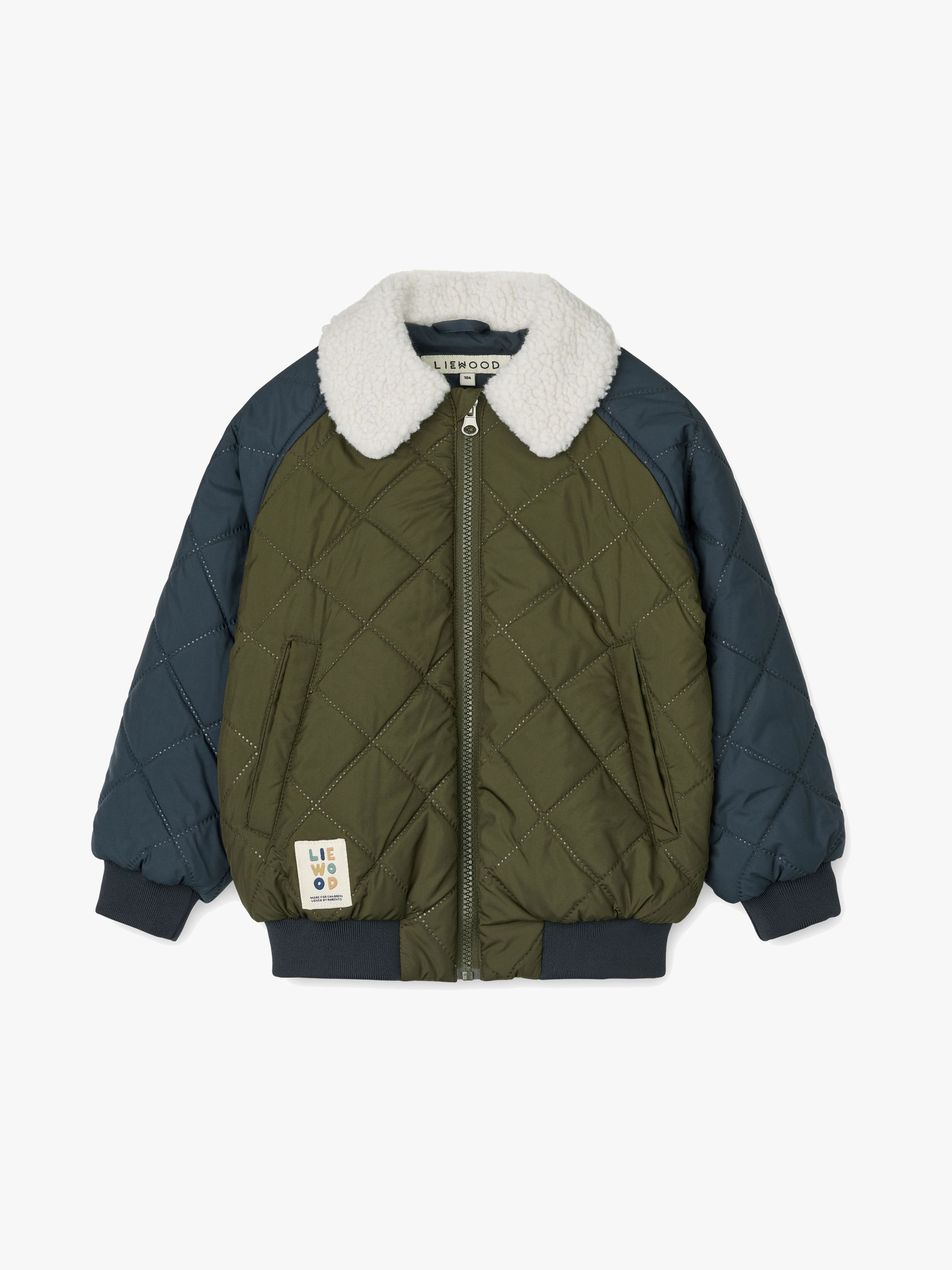 LIEWOOD Mira  Quiltad Jacka, Classic Navy/Army Brown, 110