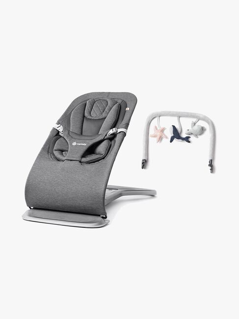 Ergobaby Evolve 3-in-1 Babysitter inkl. Lekbåge, Charcoal Grey
