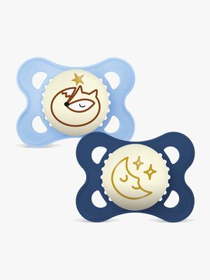 MAM Original Night Nappar Silikon 2-Pack 0-6m, Blå