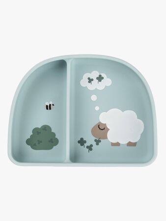 Done By Deer Tiny Farm Delad Tallrik Stick & Stay, Blue