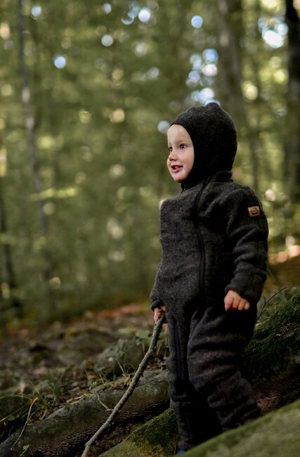 Mikk-Line Balaklava Merinoull, Dark Brown Melange