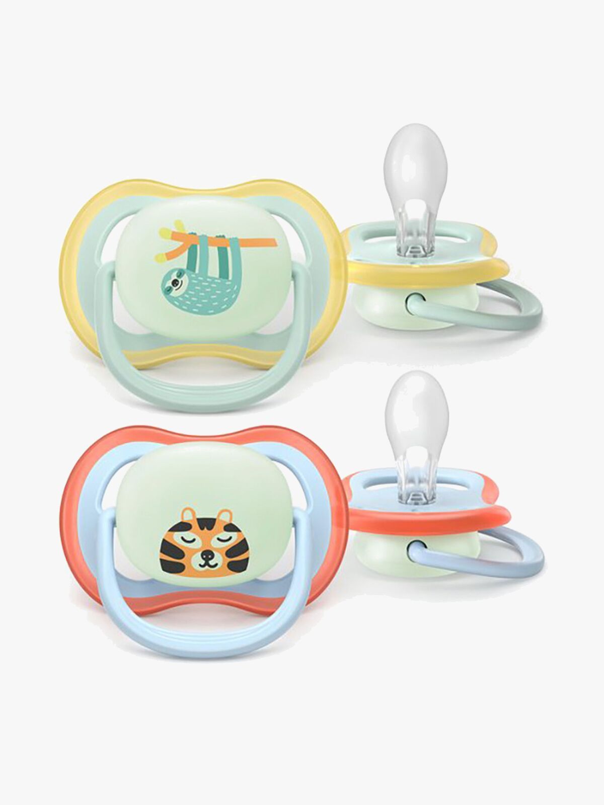 Philips Avent Ultra Air Napp Natt 0–6m 2-Pack, Blå/Ljusgrön