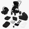 Lionelo Meril 3-in-1 Kombivagn, Black Onyx
