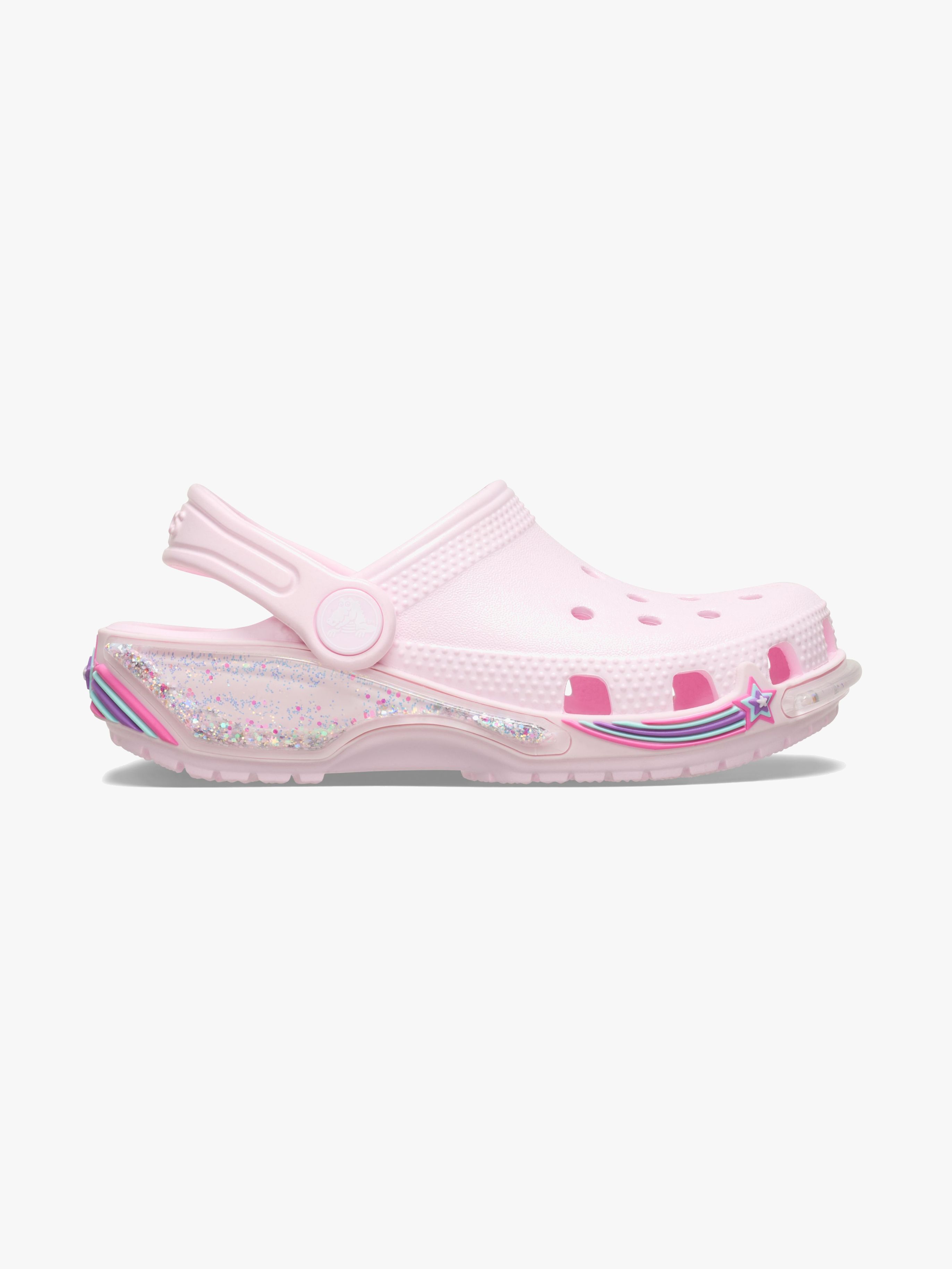 Crocs Classic Star Sparkle Kids Tofflor Pink Milk 24-25