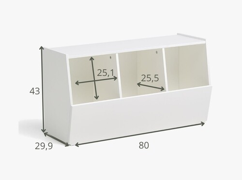 Alice & Fox LEAH Förvaringsbänk, Vit