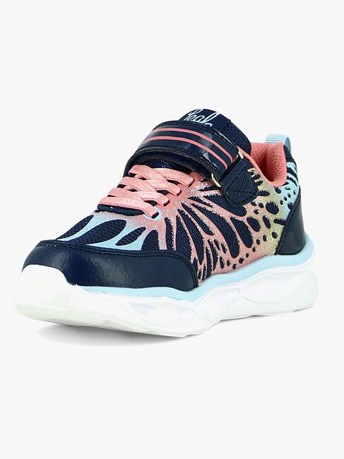 Leaf Malmen Blinkande Sneakers, Navy/Pink