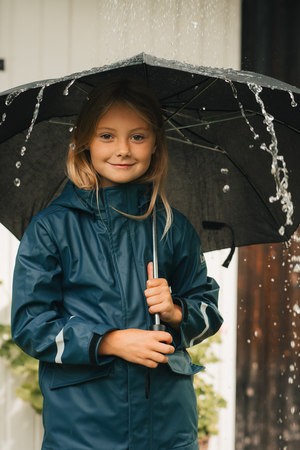 Lindberg Vestby Fodrad Regnjacka, Iron Blue