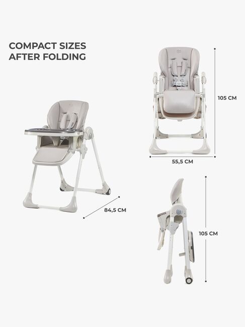 Kinderkraft Yummy Matstol, Grå