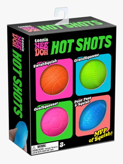 NeeDoh Teenie Hot Shots Stressbollar 4-Pack