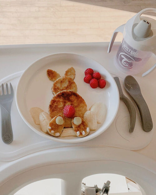 Twistshake Äta Själv Bestick, Grå