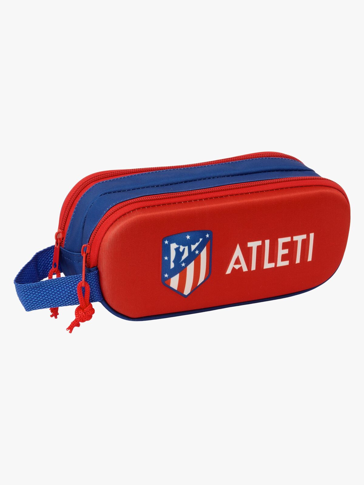 Atletico Madrid 3D Dubbelpennfodral Atleti, Röd