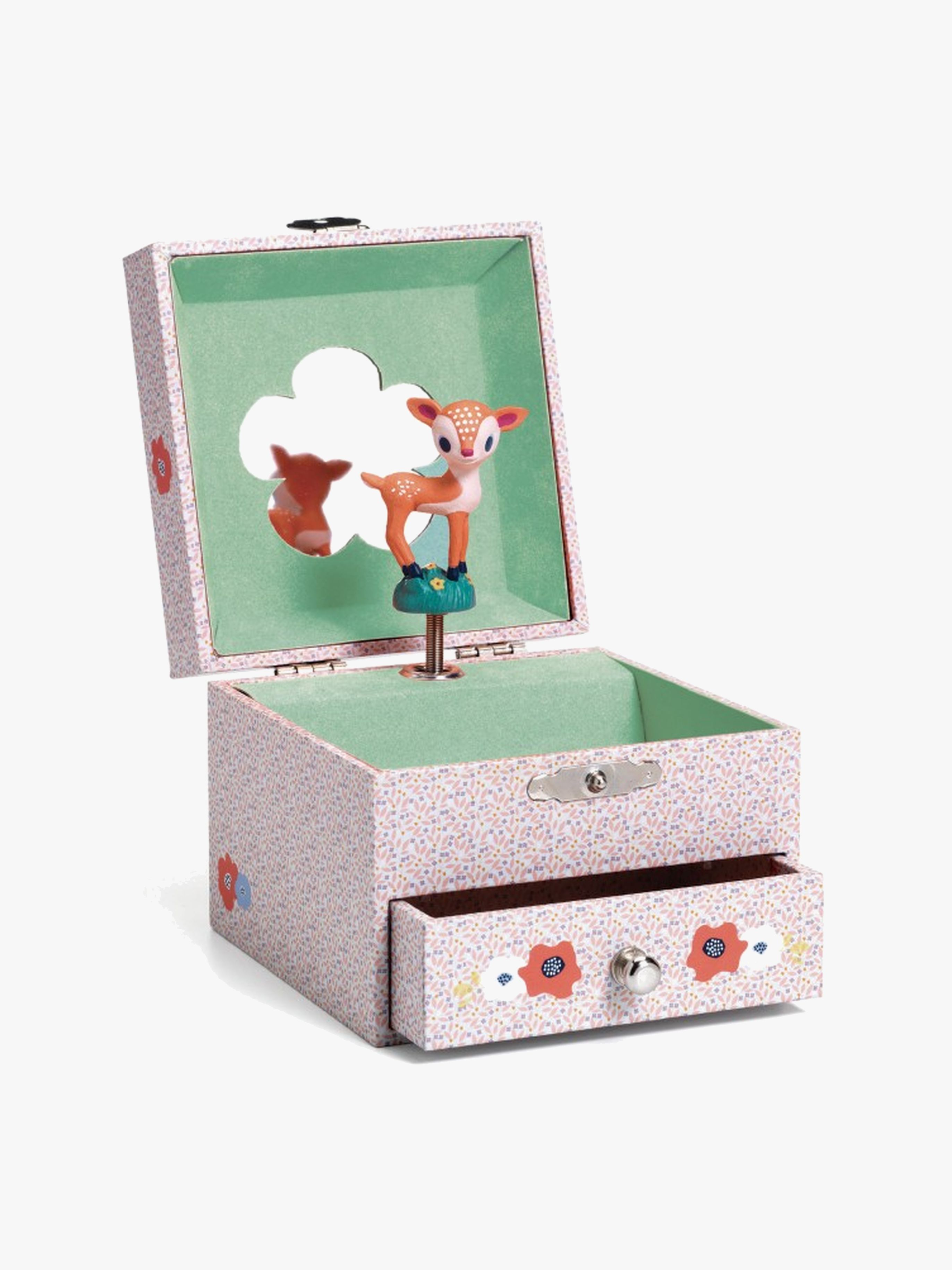 Djeco Wood Fawn Smyckeskrin Och Speldosa