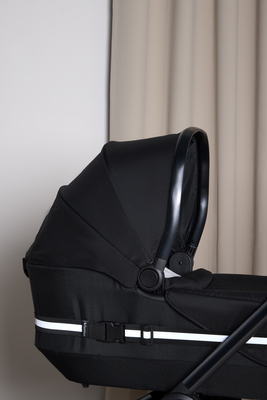 Beemoo Reflektorstreifen für Kinderwagen, Schwarz