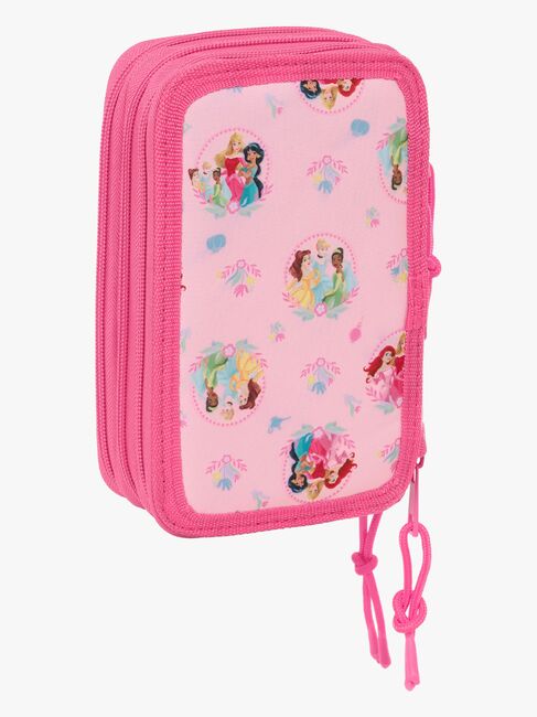 Disney Princess  Fyllt Trippelpennfodral 37 Delar, Rosa