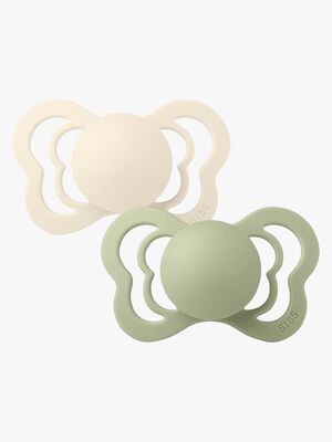 BIBS Couture Napp 2-pack Latex Stl 2 Anatomisk, Ivory/Sage
