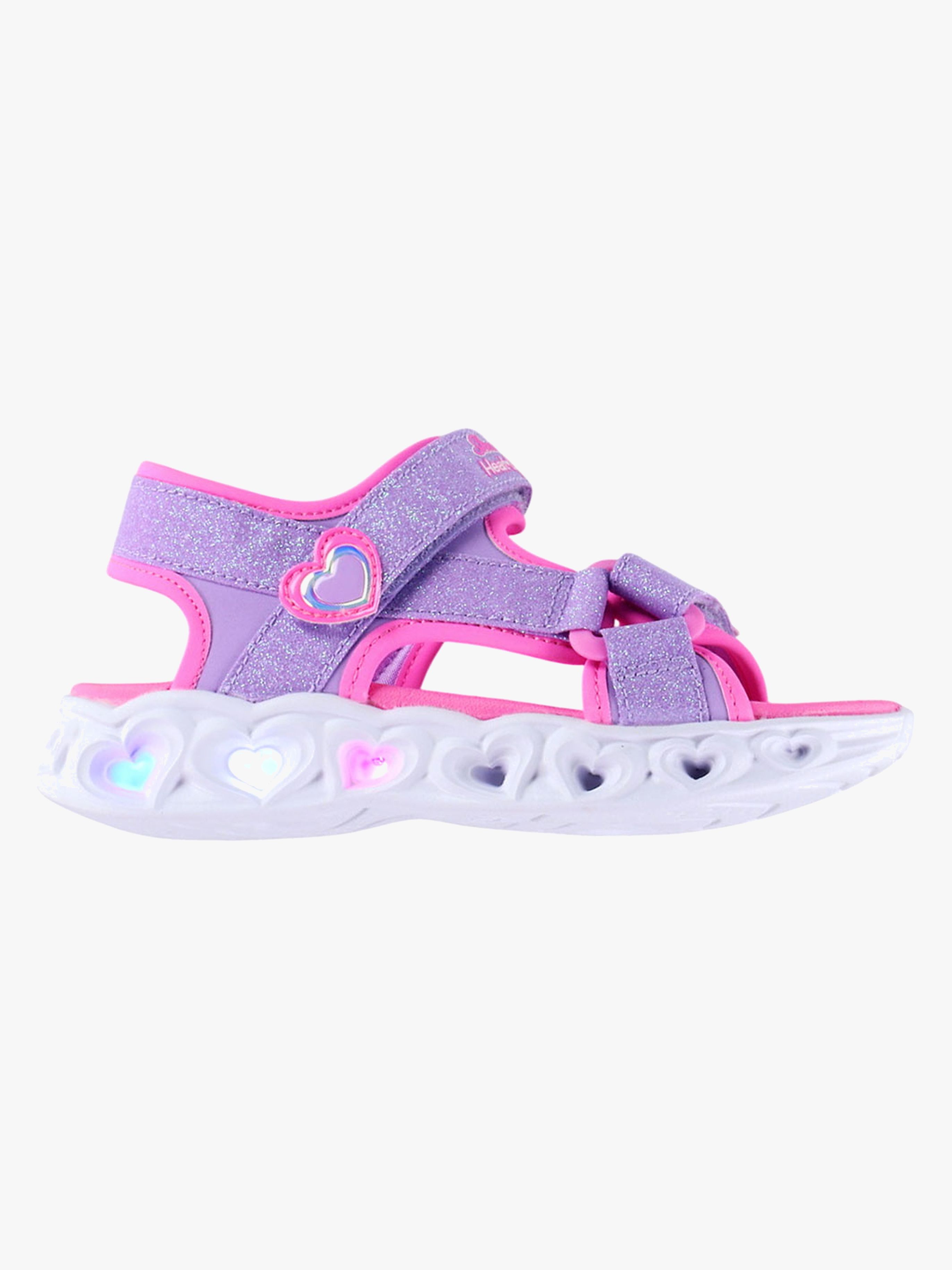 Skechers Heart Lights  Blinkande Sandaler, Purple, 26