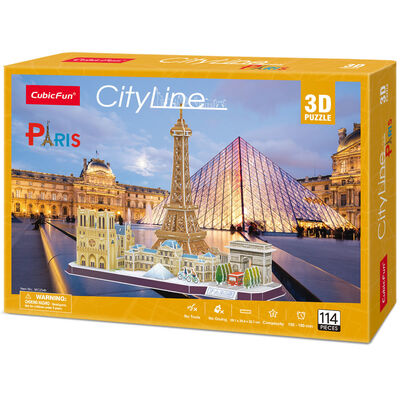 Cubic Fun City Line Paris 3D Pussel 114 Bitar
