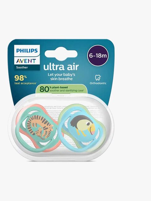 Philips Avent Ultra Air Napp 6–18m 2-Pack, Blå/Turkos