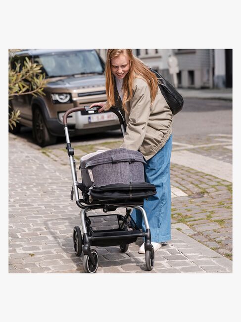 Doomoo Babynest/Mjuklift 3-i-1, Grå