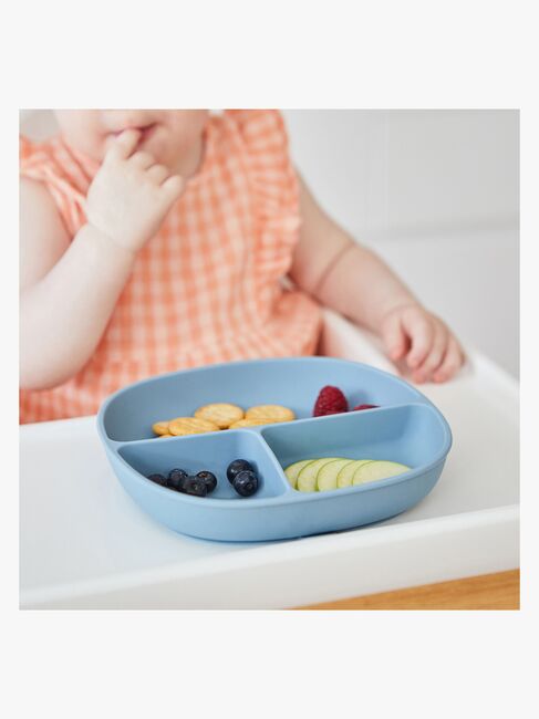 b.box Tallrik med Lock Silikon, Ocean